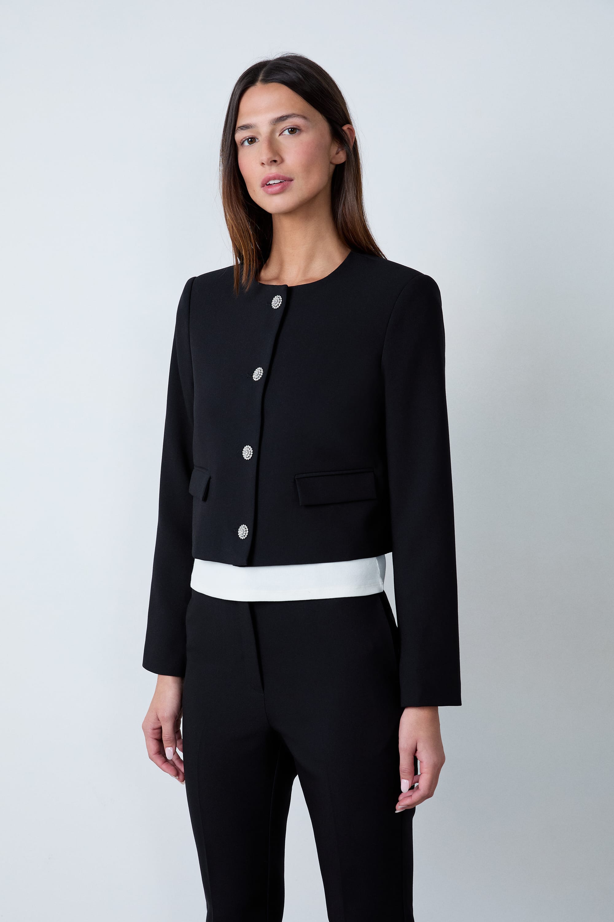 veste boutons bijoux