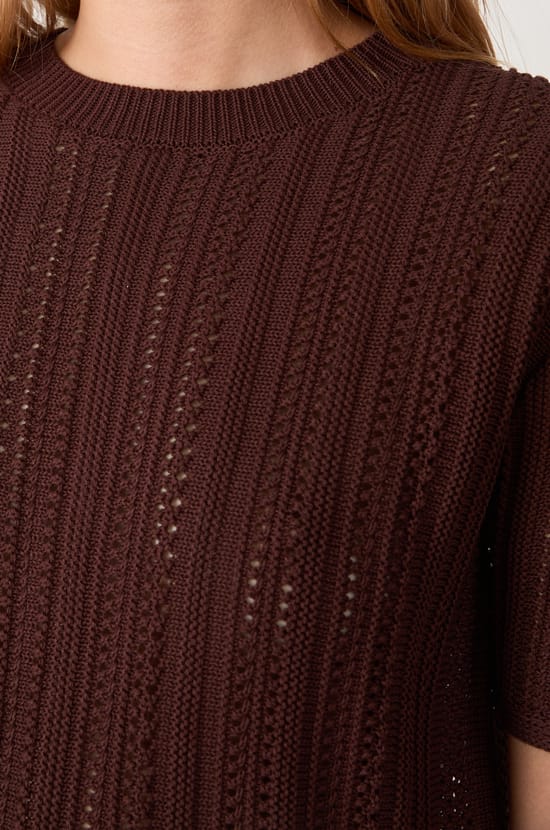 Short-sleeved sweater;${refinementColor}
