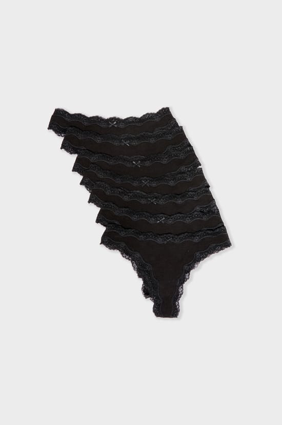 Pack of 7 Microfiber Thongs;${refinementColor}