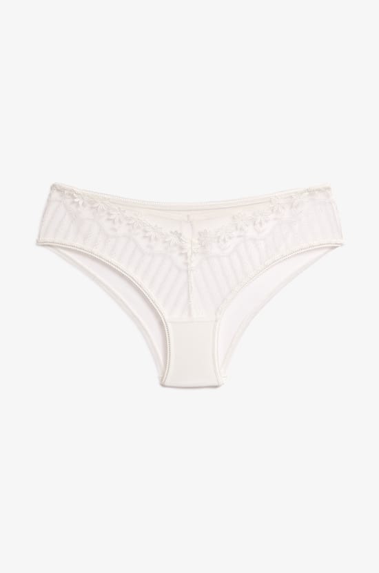 Embroidered Tulle Hipster;${refinementColor}