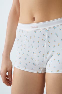 Ribbed Cotton Boxer;${refinementColor}