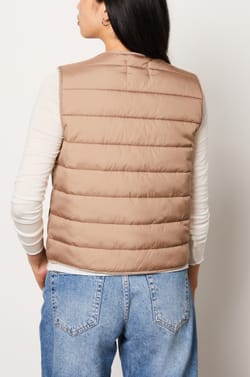 Sleeveless Quilted Puffer Jacket;${refinementColor}