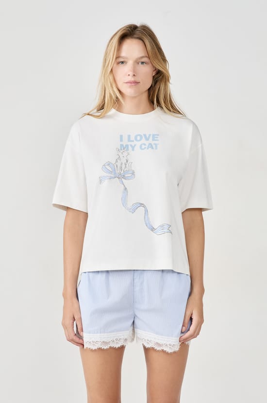 T-shirt de pyjama imprimé;${refinementColor}