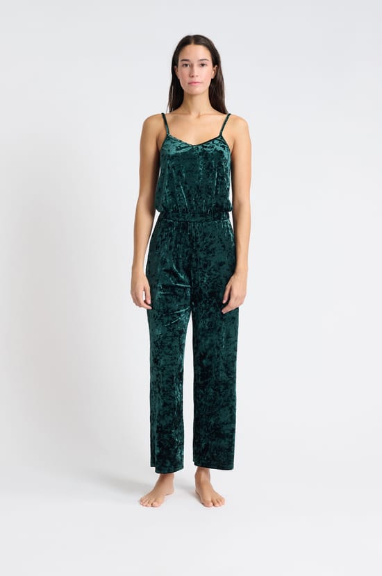 Combinaison de pyjama en velours;${refinementColor}
