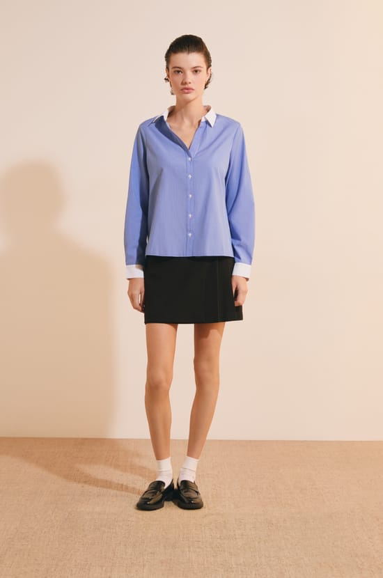 Chemise &agrave; carreaux avec coton;${refinementColor}