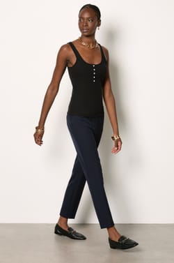 Débardeur col boutonner;${refinementColor}