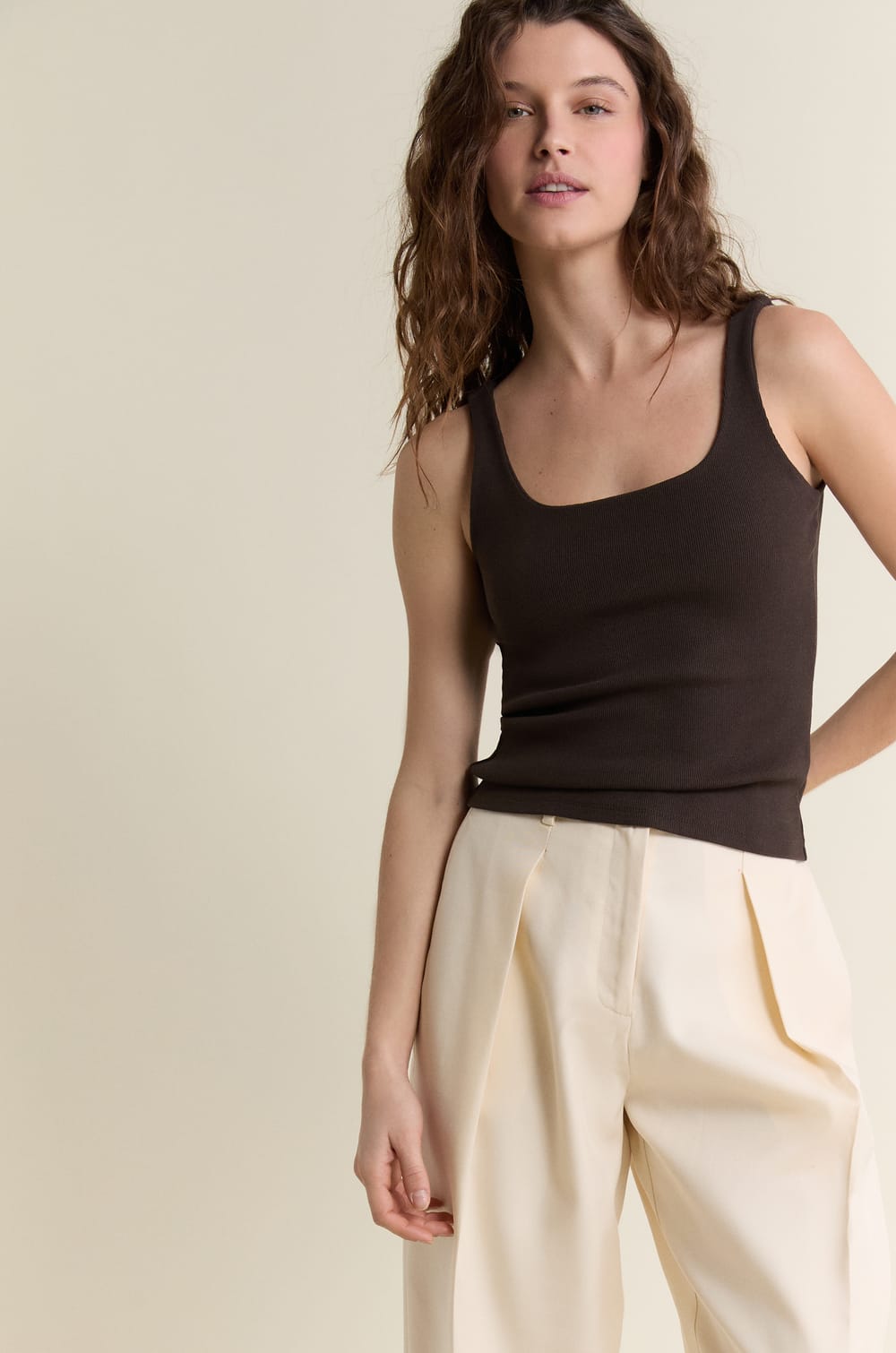 Camiseta sin mangas de algod&oacute;n;${refinementColor}