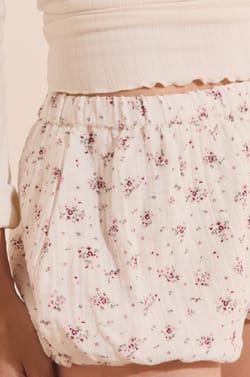 Short de pyjama &agrave; motifs en coton;${refinementColor}