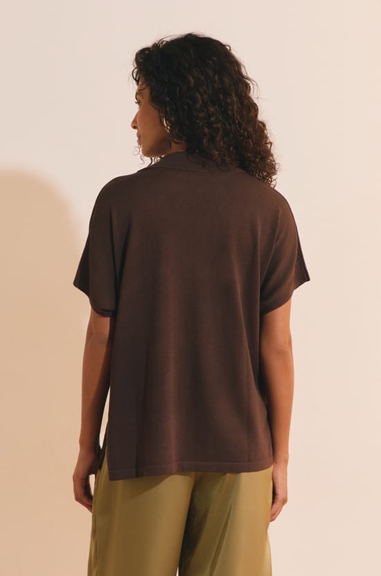 Pull manches courtes col polo;${refinementColor}