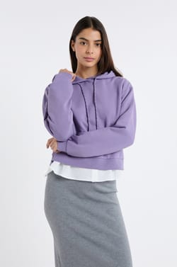 Sweatshirt &agrave; capuche en coton;${refinementColor}