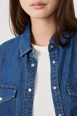 Camisa efecto denim;${refinementColor}