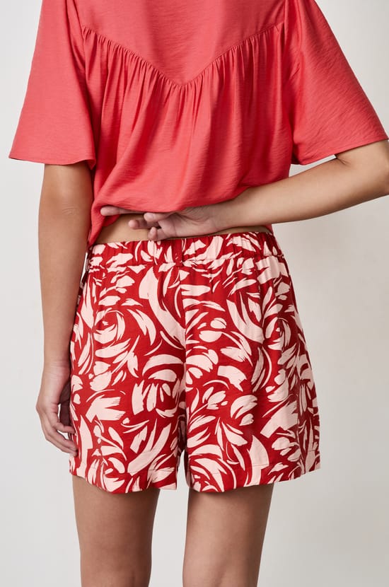 Printed fluid shorts;${refinementColor}