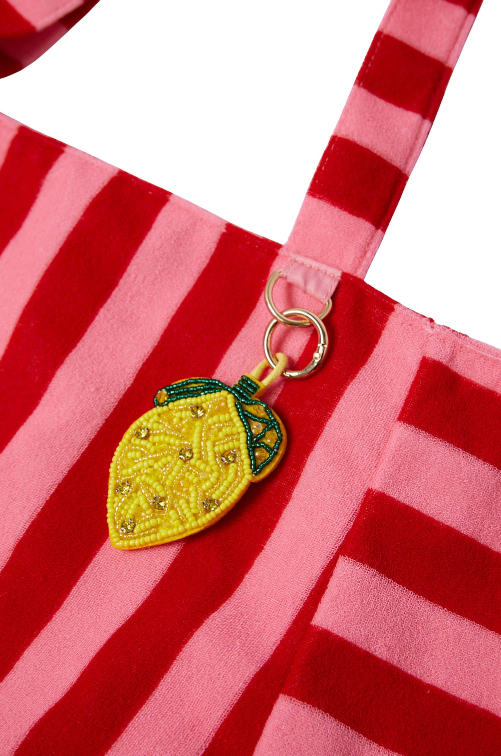 Sac en &eacute;ponge &agrave; rayures &agrave; motif citron;${refinementColor}