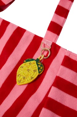 Sac en &eacute;ponge &agrave; rayures &agrave; motif citron;${refinementColor}