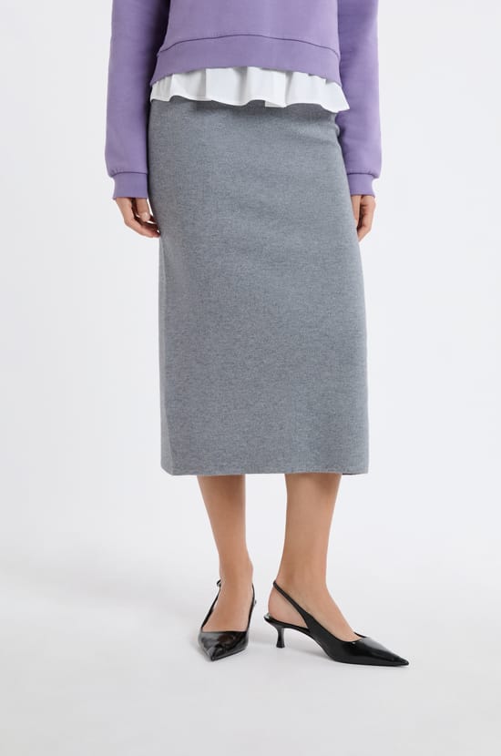 Jupe longue en tricot;${refinementColor}