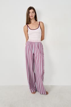 Pantalon de pyjama à rayures;${refinementColor}