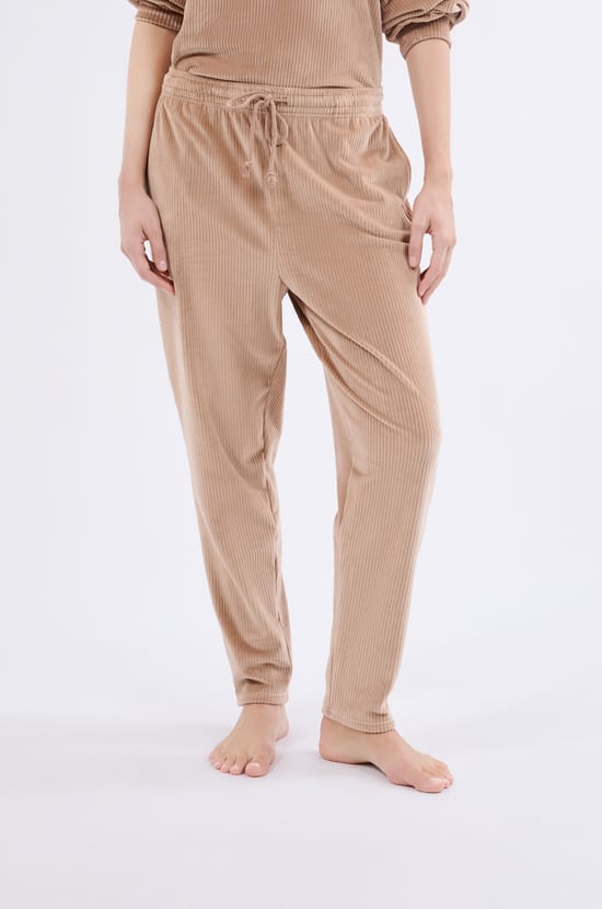 Pantalon de pyjama en velours;${refinementColor}