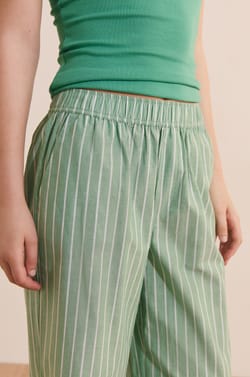 Pantalon de pyjama &agrave; rayures en coton;${refinementColor}