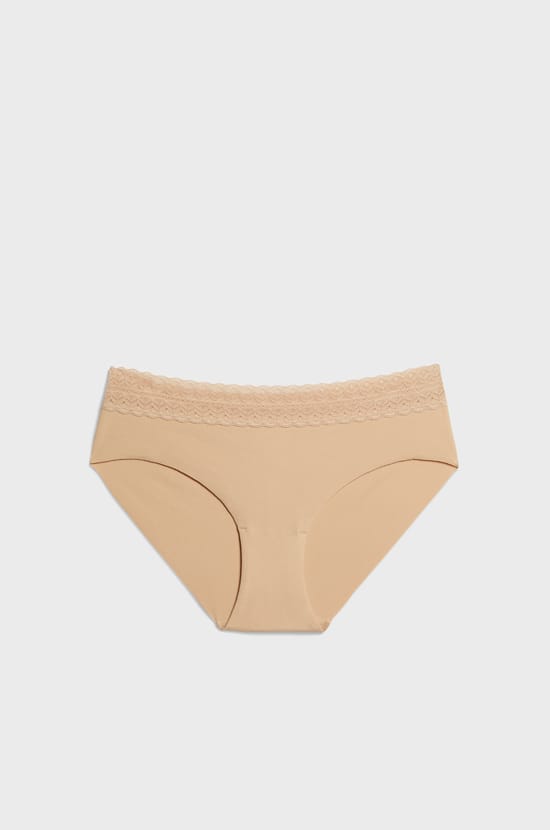 Cotton Boyshort with Back Seam;${refinementColor}