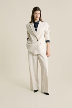 Veste blazer oversize &agrave; rayures;${refinementColor}