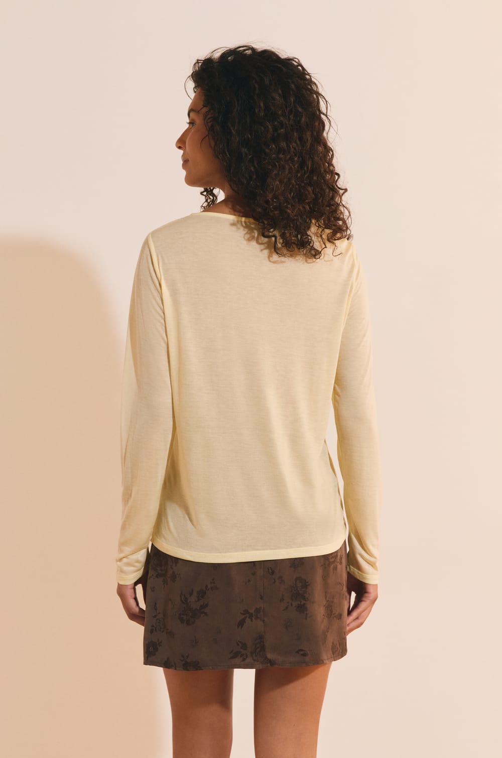 T-shirt col bateau manches longues;${refinementColor}