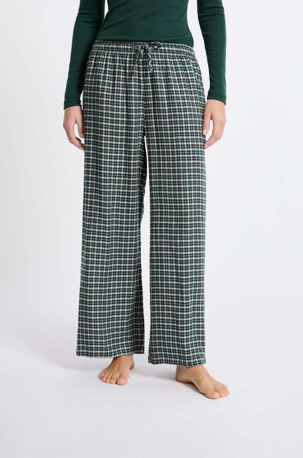 Plaid Pajama Pants;${refinementColor}