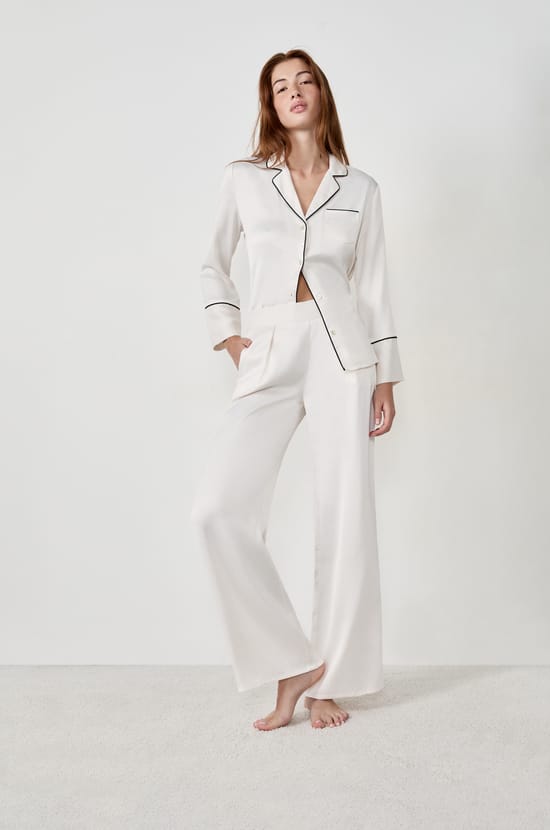 Satin Pyjama Trousers;${refinementColor}