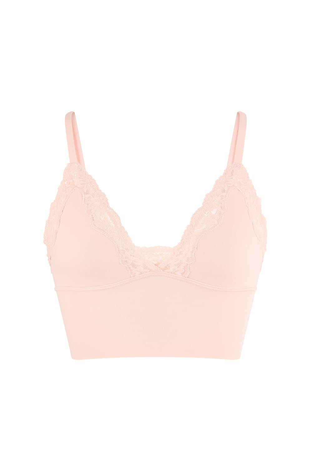Soutien-gorge triangle en microfibre et dentelle;${refinementColor}