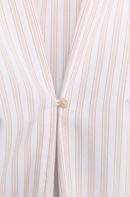 Chemise &agrave; rayures en coton;${refinementColor}