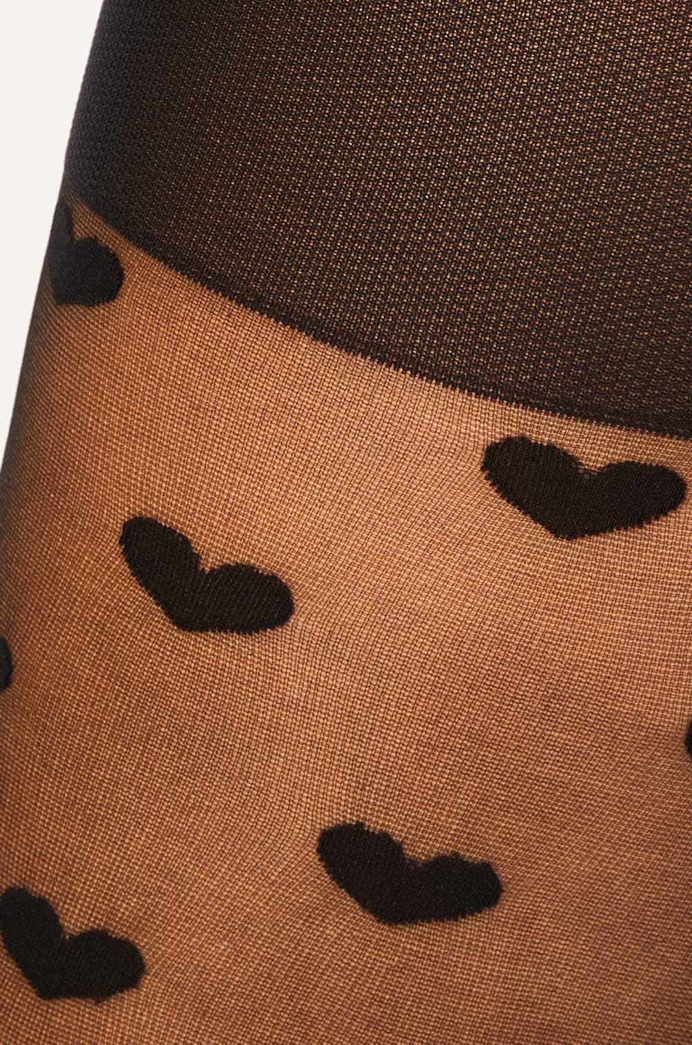 Modische Strumpfhose mit Herzmuster - 55D;${refinementColor}