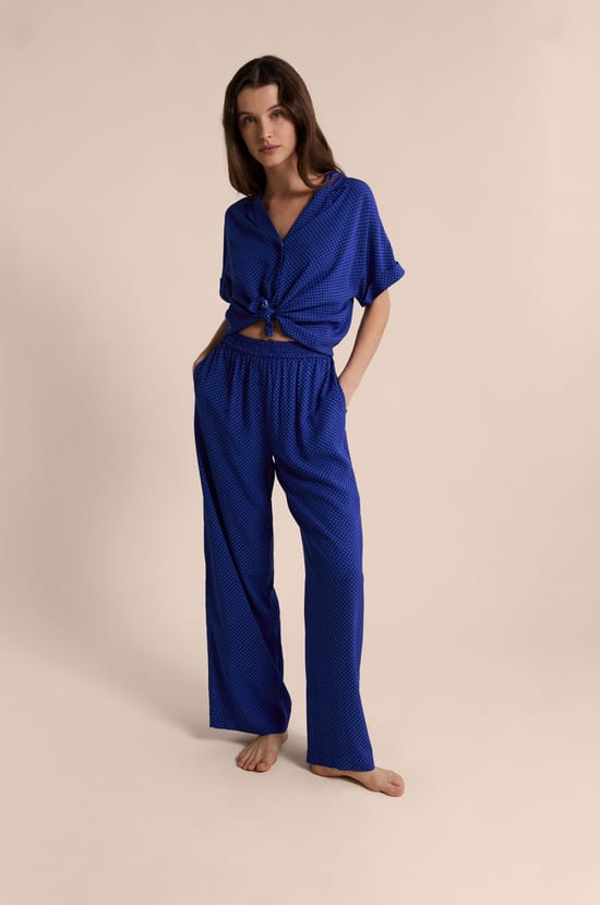 Polka Dot Pyjama Trousers;${refinementColor}