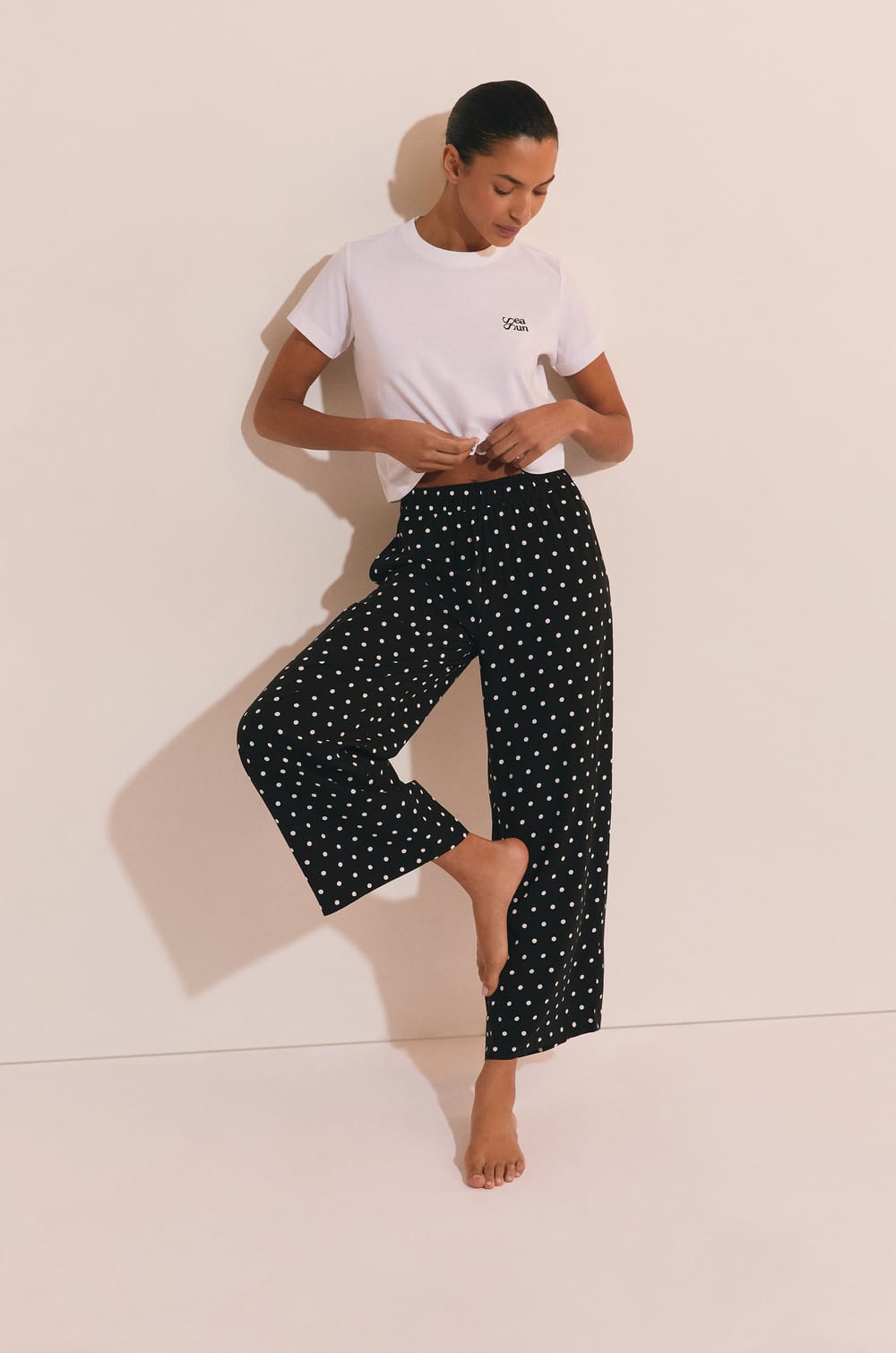 Pantalon de pyjama &agrave; rayures;${refinementColor}