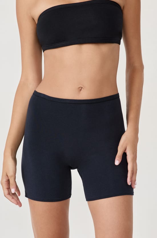 Pantalón corto de ciclismo de algodón orgánico elástico;${refinementColor}