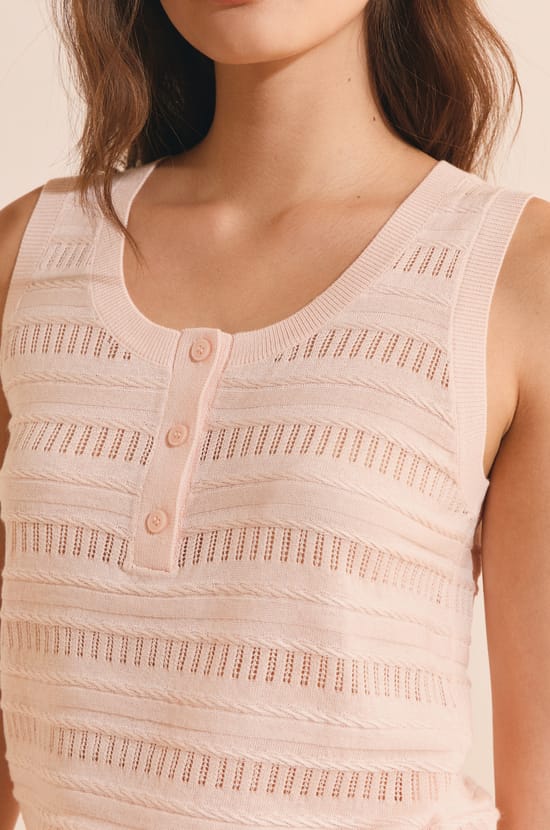 Top en maille ajour&eacute;e;${refinementColor}