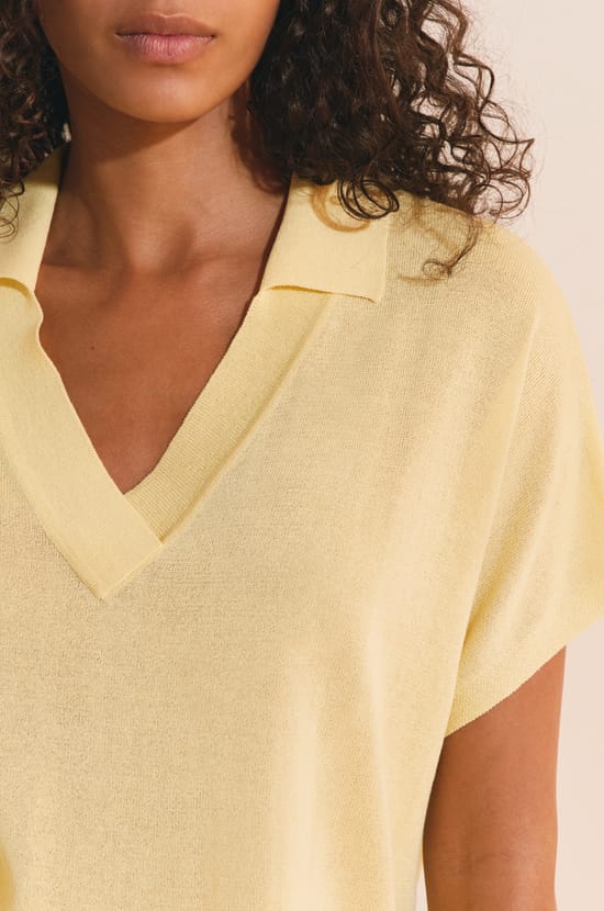 Pull manches courtes col polo;${refinementColor}