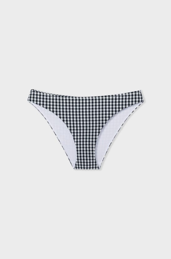 Culotte bikini bas de maillot à carreaux;${refinementColor}