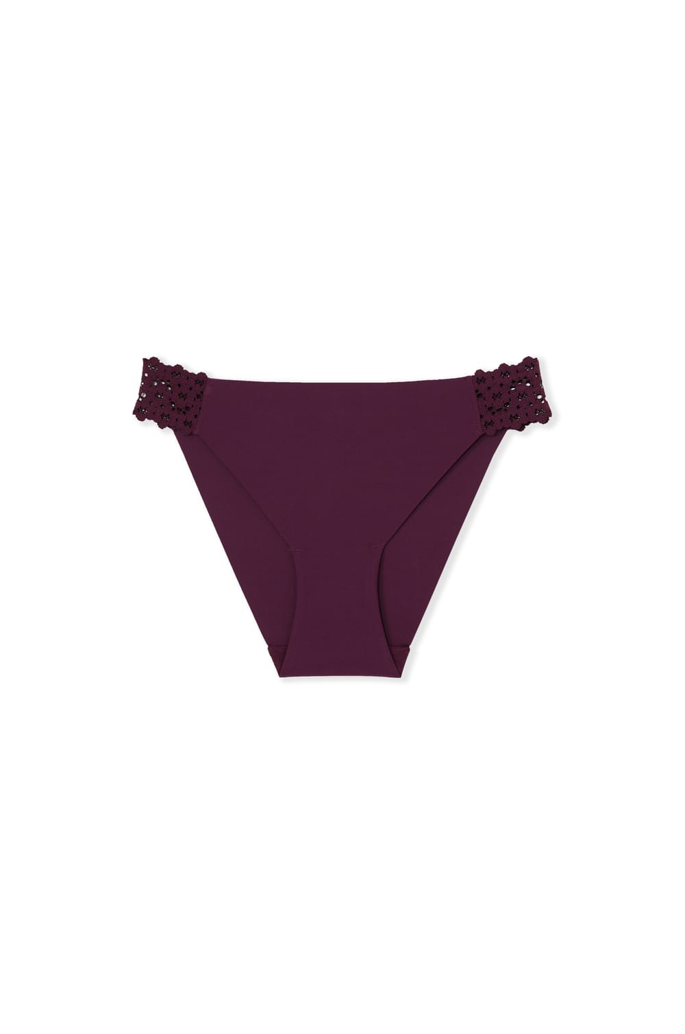Culotte en microfibre et dentelle;${refinementColor}