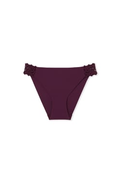 Culotte en microfibre et dentelle;${refinementColor}