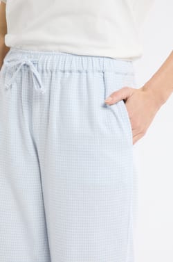 Pantalon de pyjama à carreaux en coton;${refinementColor}
