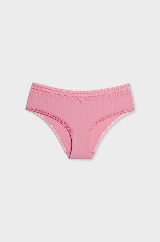 Microfibre Boyshort with Lace Details;${refinementColor}