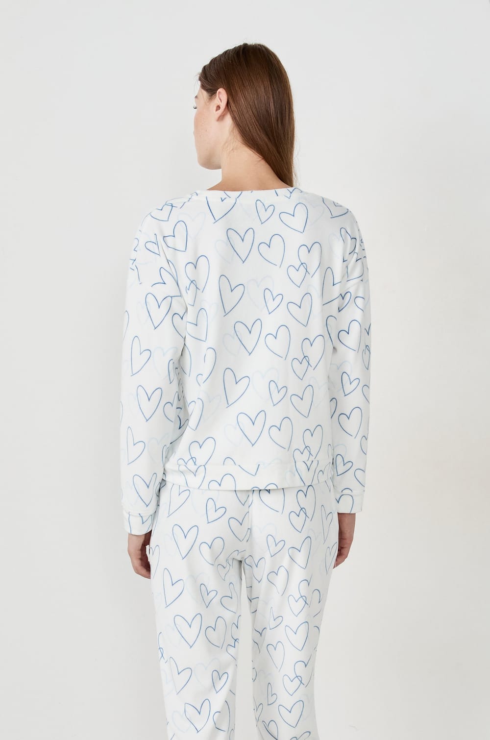 Sweat de pyjama avec des cœurs;${refinementColor}