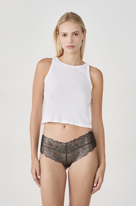 V-shape Lace Hipster;${refinementColor}