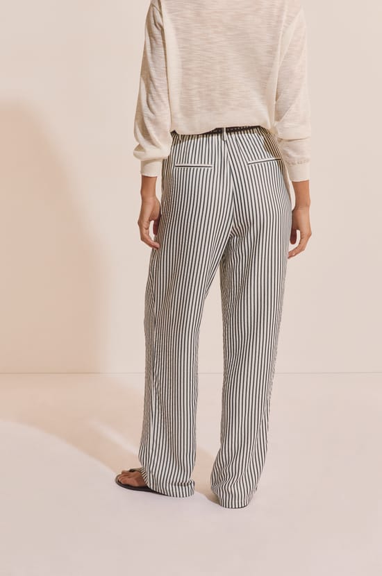 Pantalon &agrave; rayures;${refinementColor}