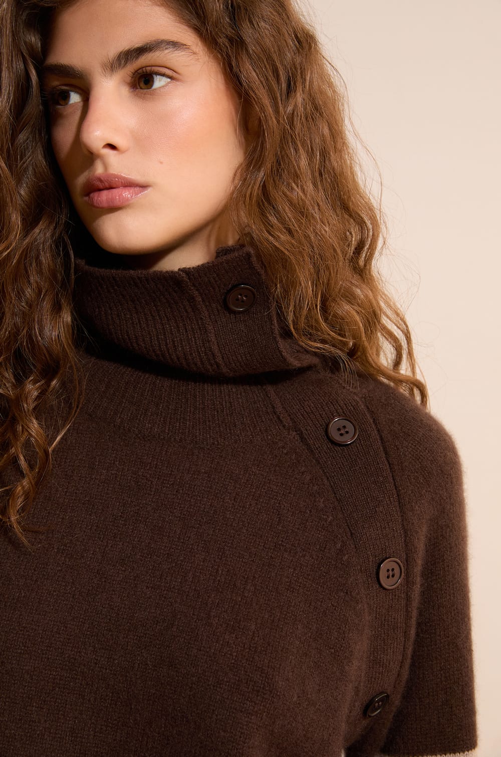 Pull col montant 100% cachemire;${refinementColor}