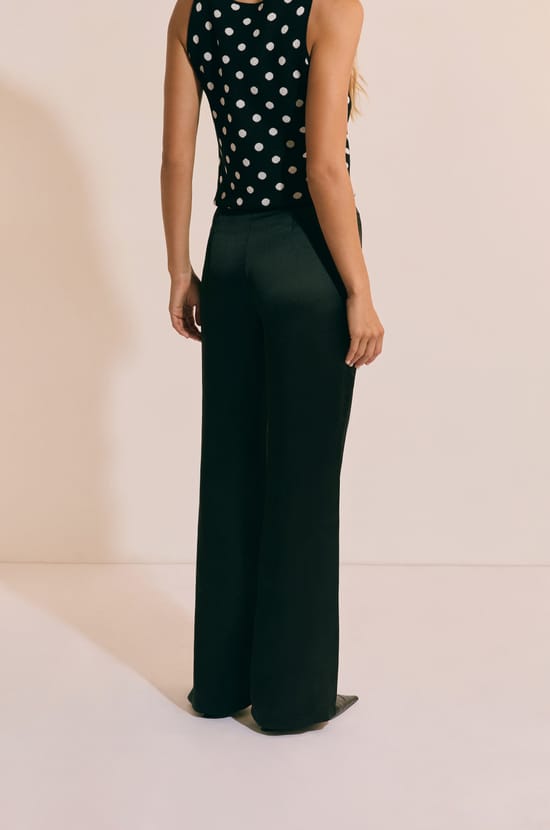 Pantalon droit satin&eacute;;${refinementColor}