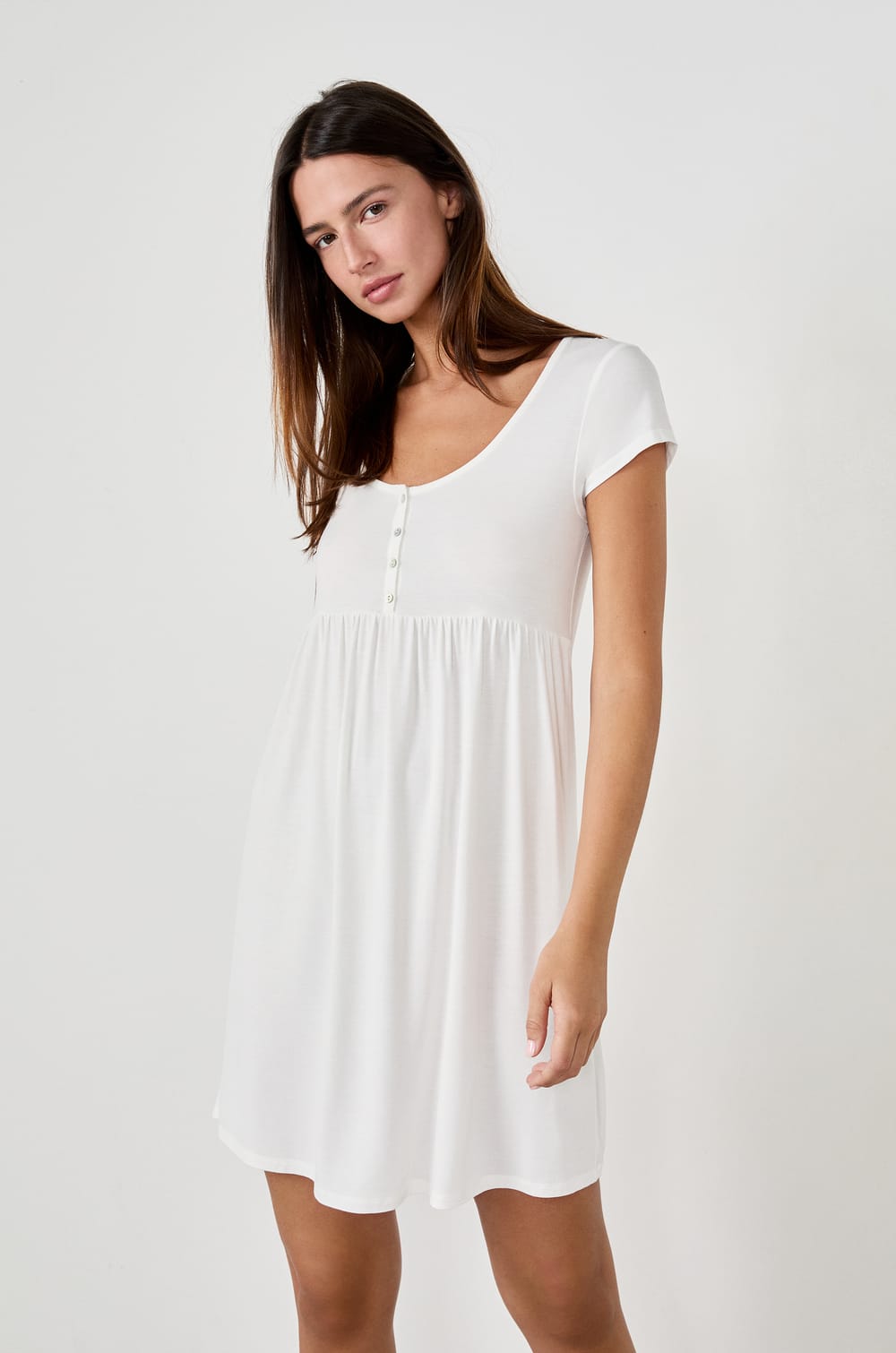 Camis&oacute;n de manga corta de modal;${refinementColor}