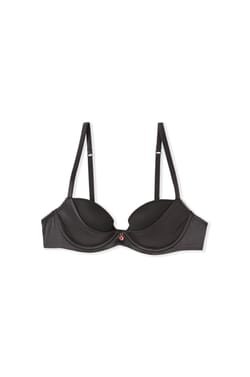 Satin Push-Up Bra With Charm;${refinementColor}