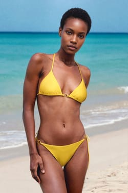 Triangle Wireless Bikini Top with Ring Detail;${refinementColor}