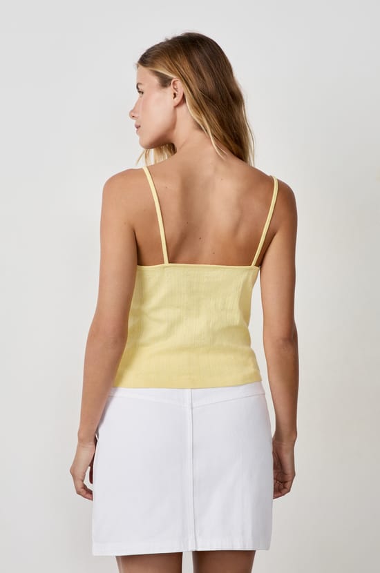 Cotton Tank Top with Thin Straps;${refinementColor}