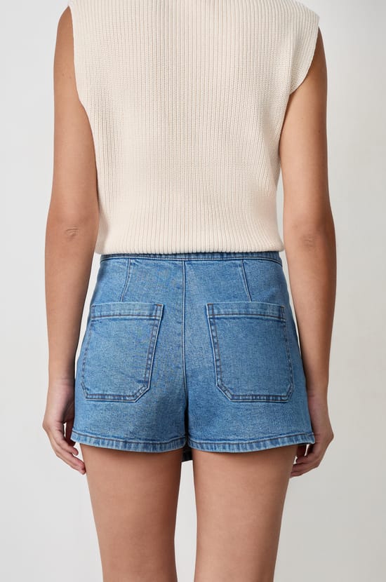 Denim Skort;${refinementColor}